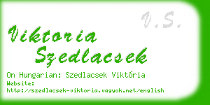 viktoria szedlacsek business card